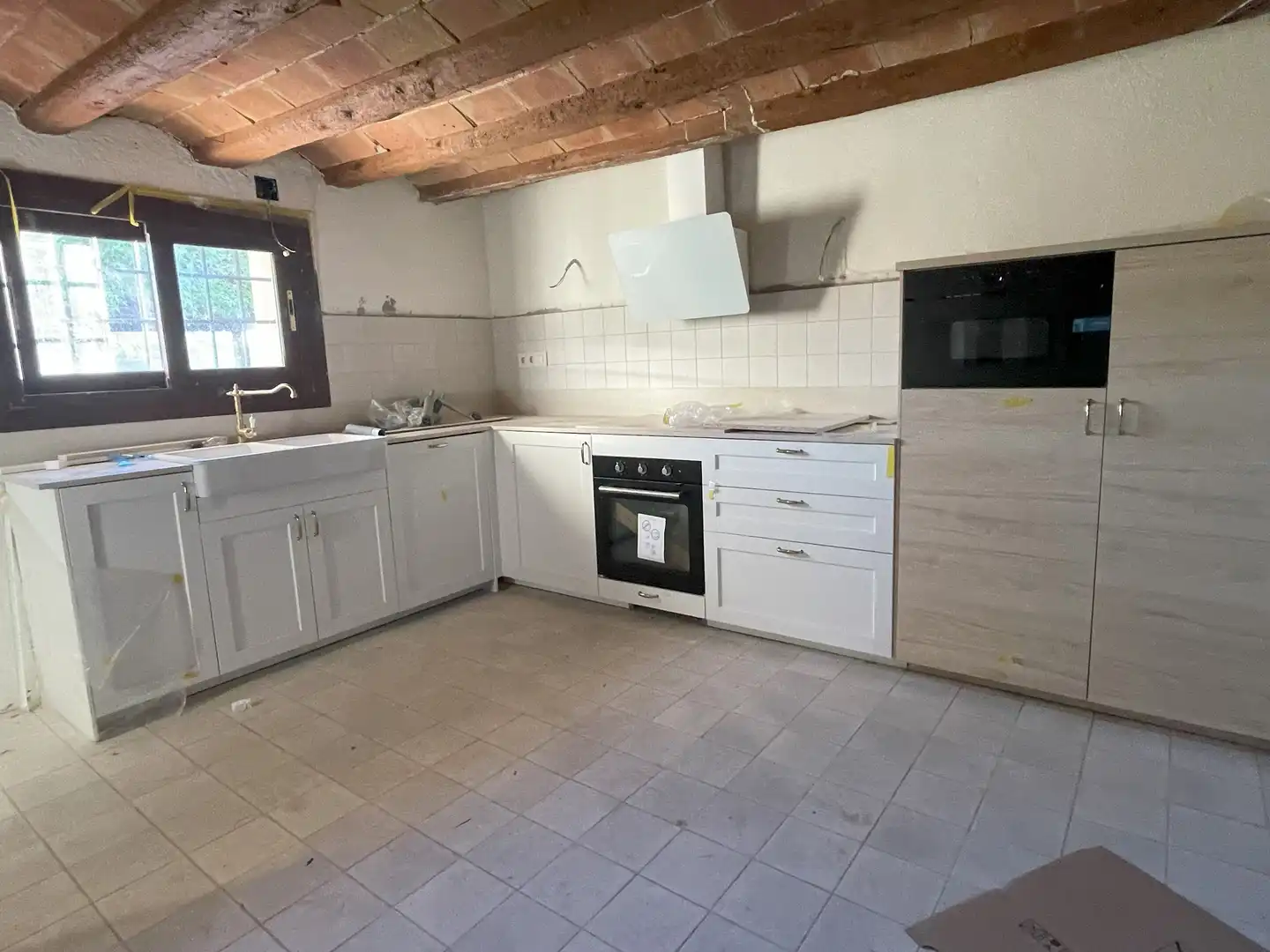 Cocina de Finca rústica en venta en Quart con Calefacción, Jardín privado y Parquet