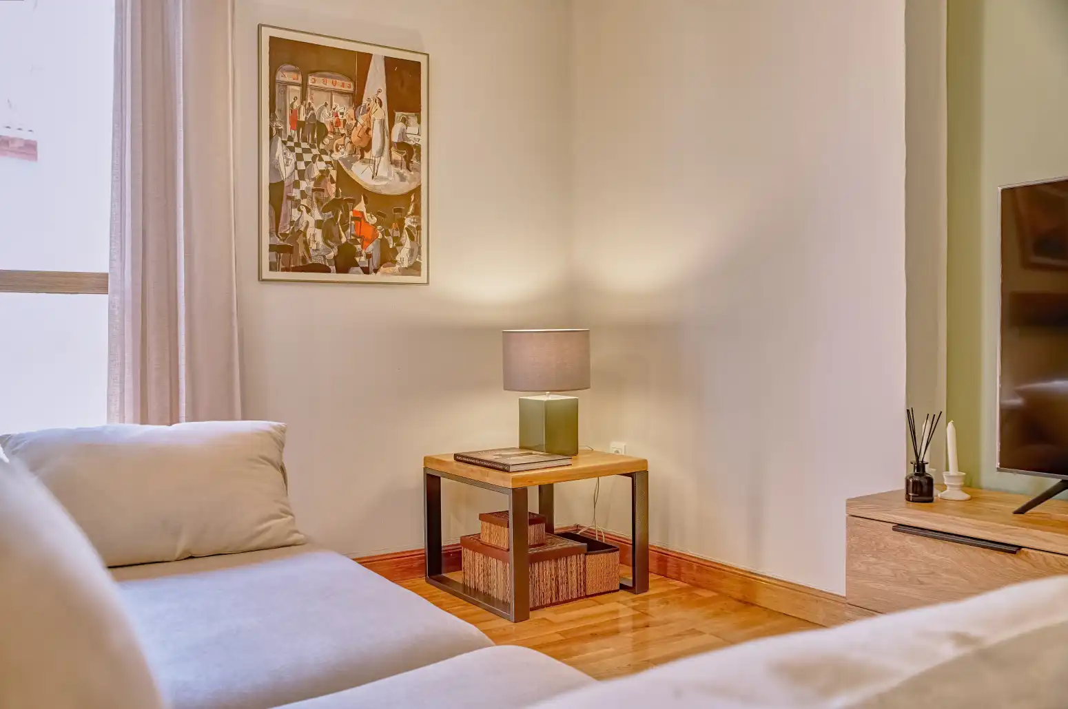 Wohnzimmer von Wohnung zum Verkauf in  Pamplona / Iruña mit Heizung und Parkett
