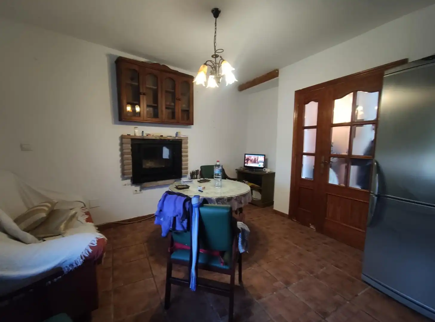 Cocina de Finca rústica en venta en Cútar con Jardín privado, Terraza y Piscina