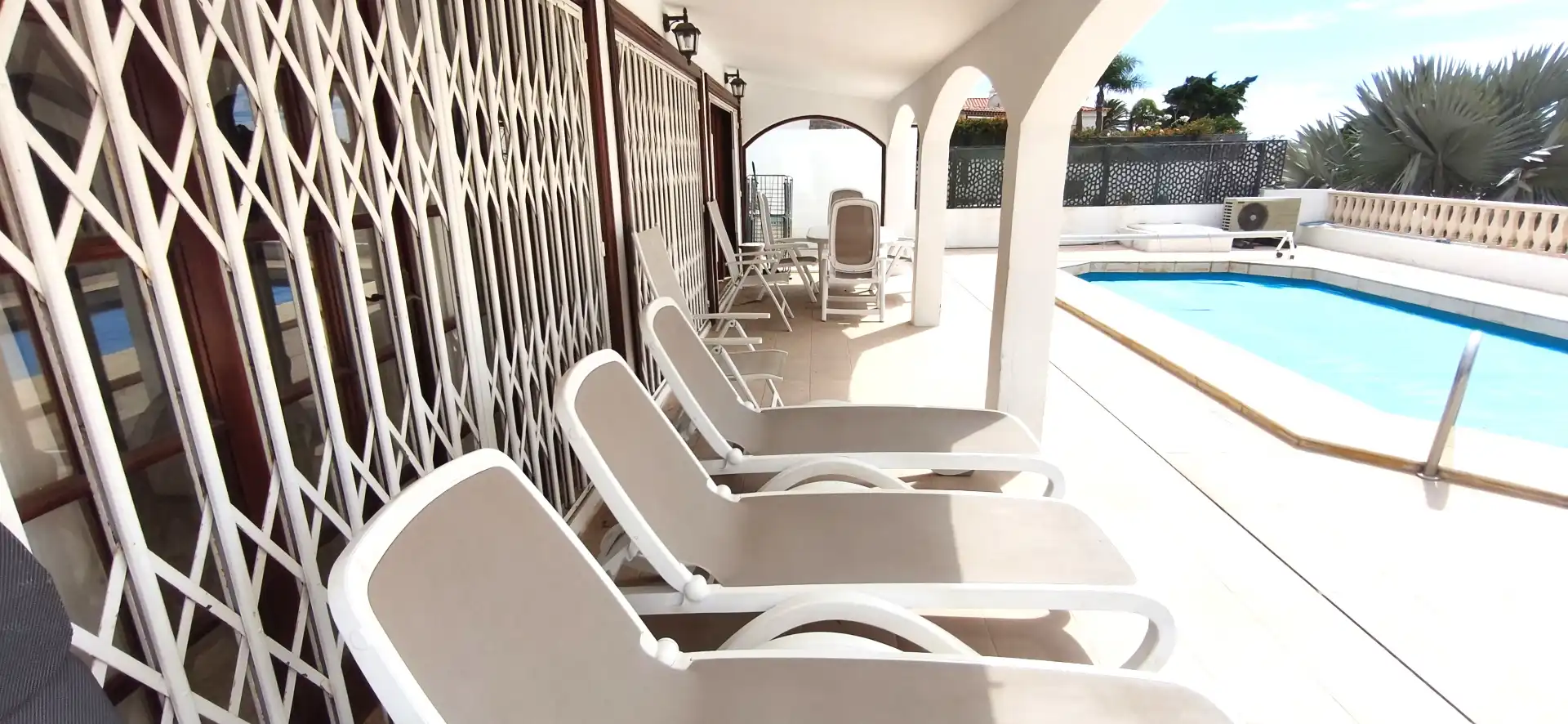 Terrasse von Haus oder Chalet zur Miete in San Miguel de Abona mit Privatgarten, Terrasse und Schwimmbad