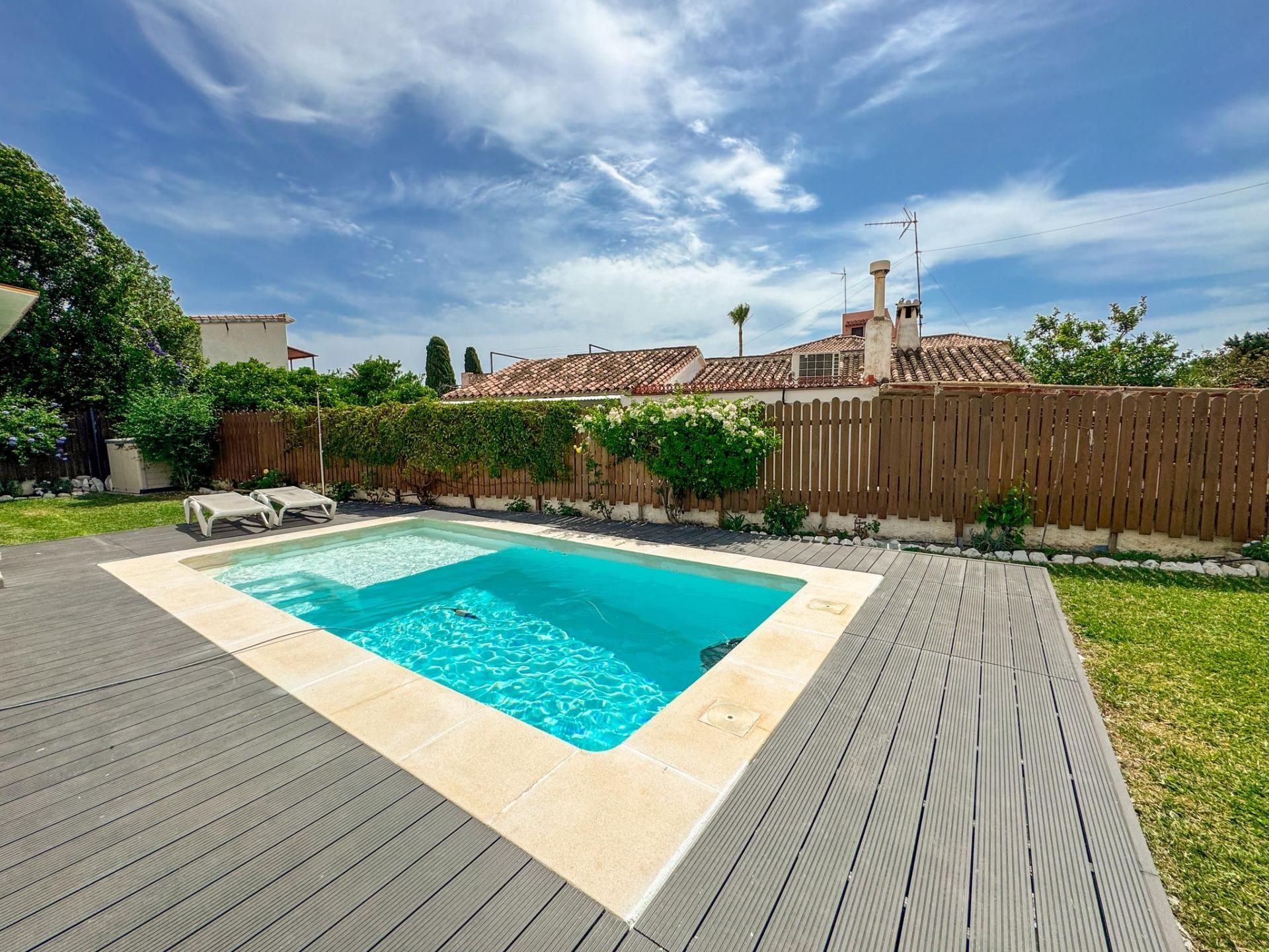 Swimming pool of House or chalet for sale in Málaga Capital  with Air Conditioner, Private garden and Terrace