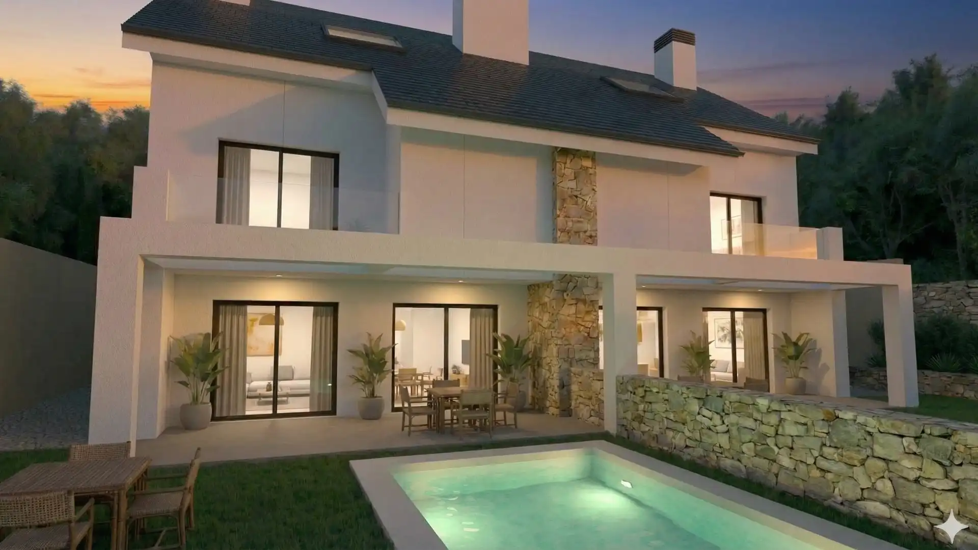 Exterior view of Houses for sale in Galapagar  with Air Conditioner, Private garden and Terrace