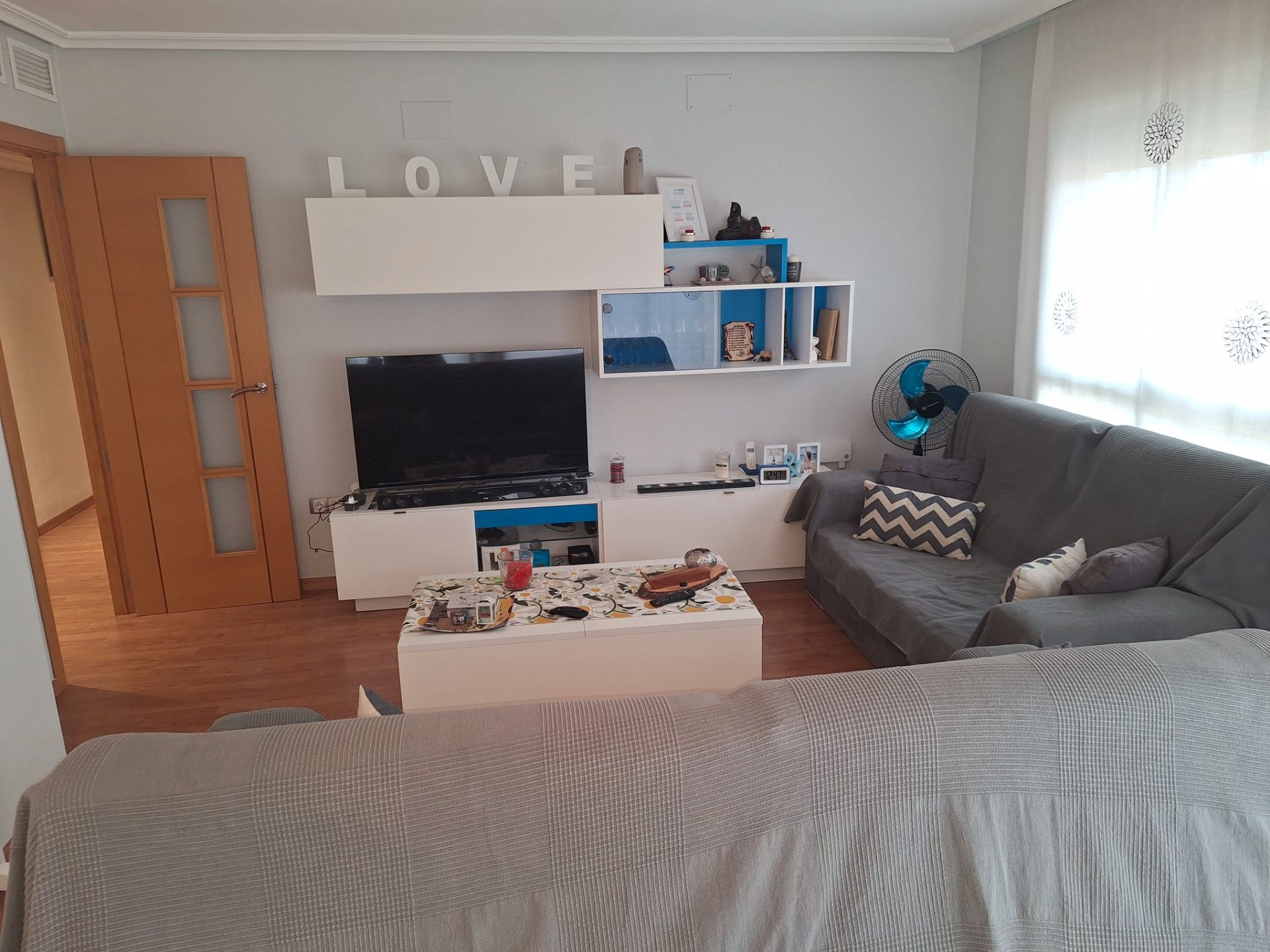 Sala d'estar de Pis de lloguer en San Vicente del Raspeig / Sant Vicent del Raspeig amb Aire condicionat, Parquet i Moblat