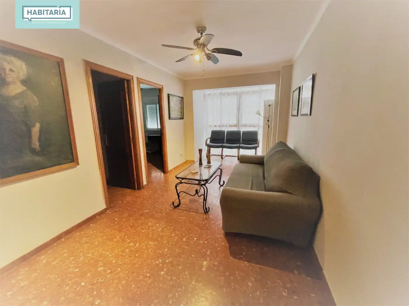 Wohnzimmer von Wohnung zur Miete in Málaga mit Klimaanlage, Terrasse und Möbliert