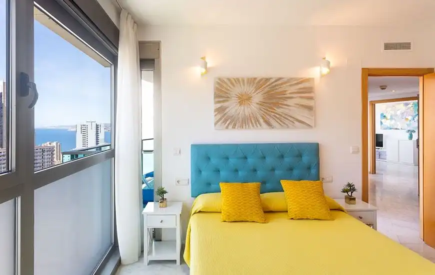 Schlafzimmer von Wohnungen zum Verkauf in Benidorm mit Klimaanlage, Heizung und Terrasse