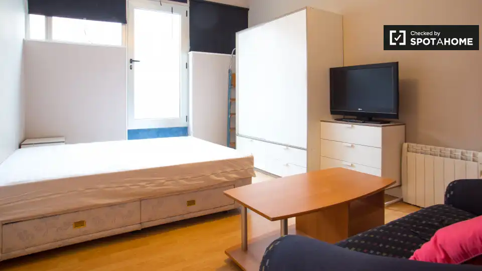 Bedroom of Flat for share in Bilbao   with Air Conditioner, Heating and Terrace