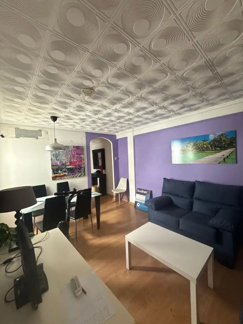 Sala d'estar de Pis de lloguer en Valencia amb Aire condicionat, Parquet i Moblat