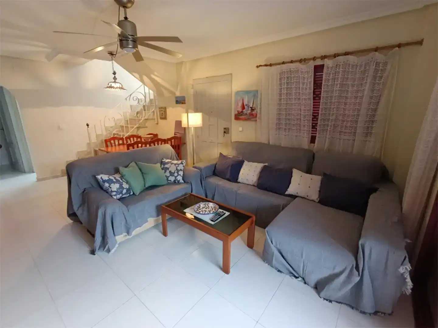 Wohnzimmer von Maisonette zur Miete in Mazarrón mit Privatgarten, Schwimmbad und Möbliert