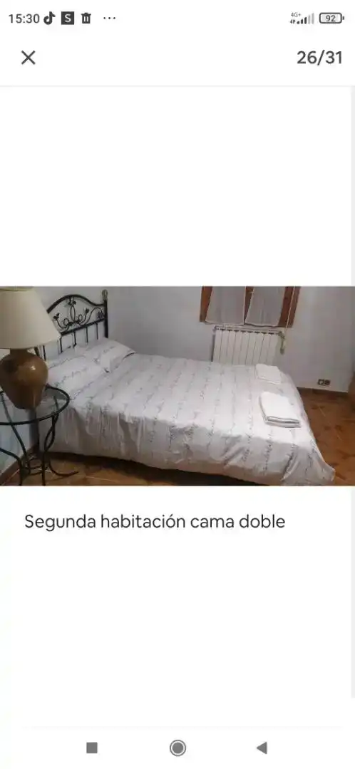 Dormitori de Casa adosada en venda en Medinaceli amb Jardí privat, Moblat i Forn