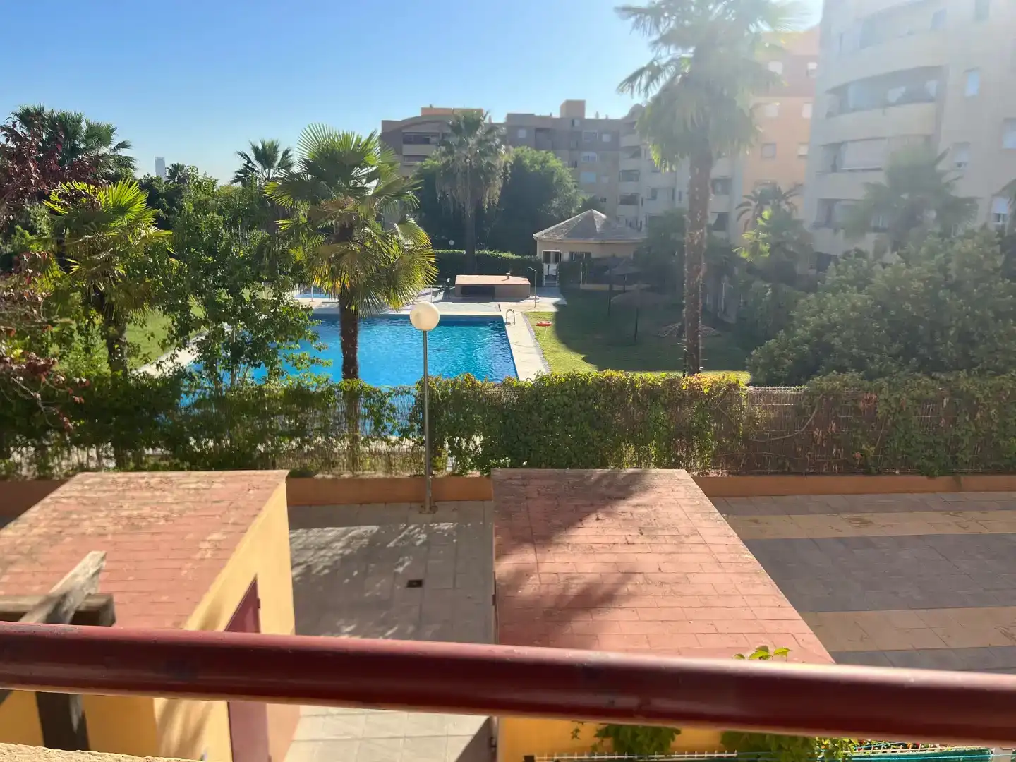 Garten von Wohnung zur Miete in San Juan de Aznalfarache mit Klimaanlage und Schwimmbad