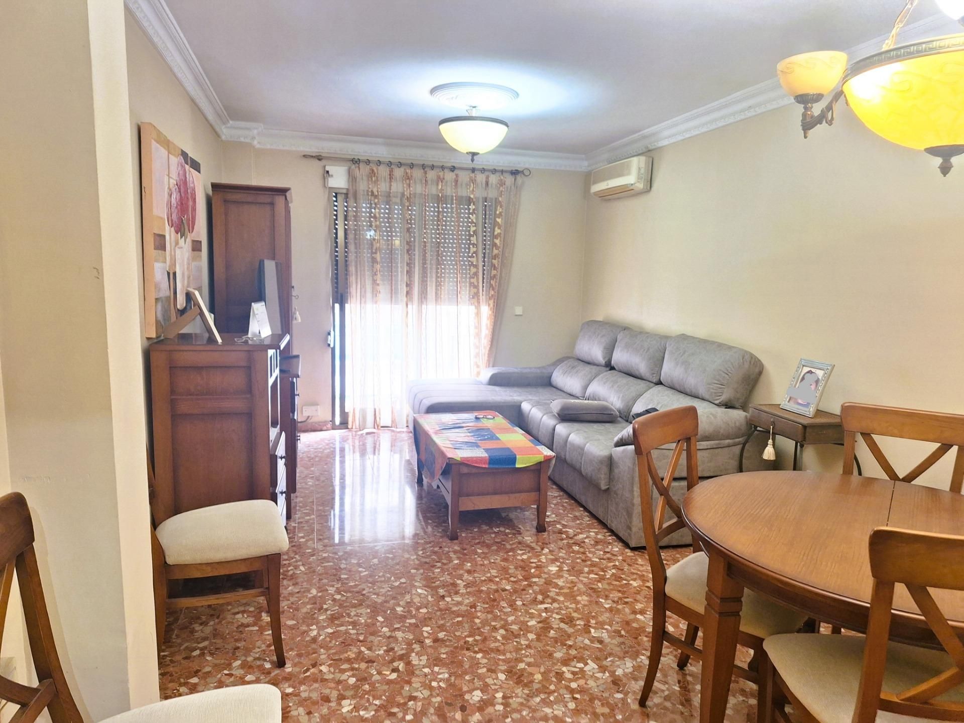 Living room of Flat for sale in Algemesí  with Air Conditioner, Terrace and Storage room