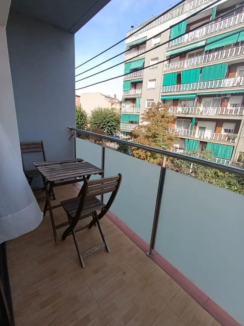 Terraza de Piso de alquiler en Mollet del Vallès con Calefacción, Parquet y Amueblado