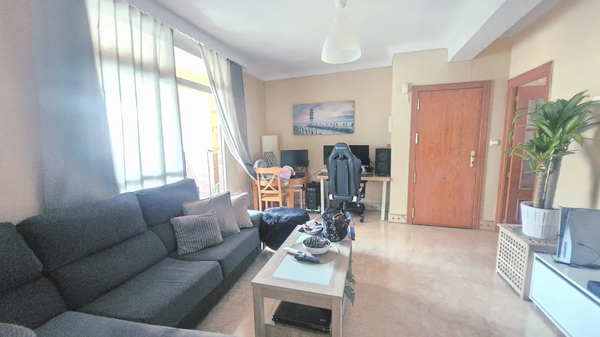 Sala d'estar de Pis en venda en Málaga amb Aire condicionat, Terrassa i Moblat