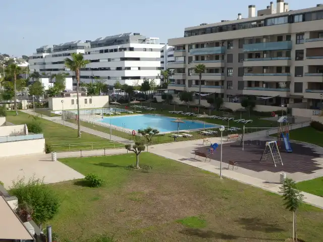 Swimming pool of Flat for rent in Torremolinos  with Air Conditioner, Parquet flooring and Terrace