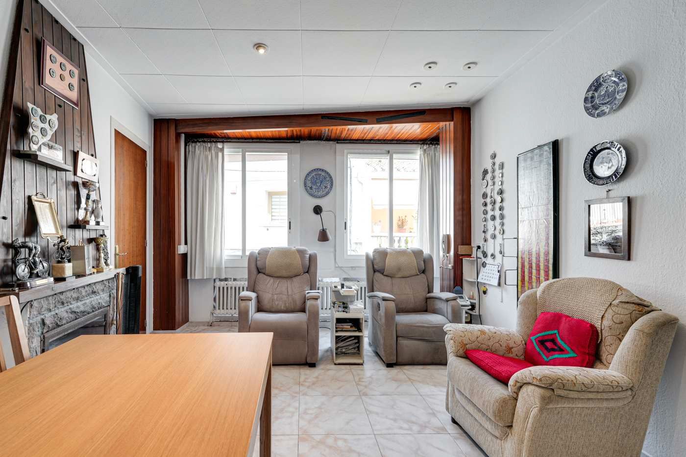 Living room of Single-family semi-detached for sale in Parets del Vallès  with Heating, Terrace and Storage room