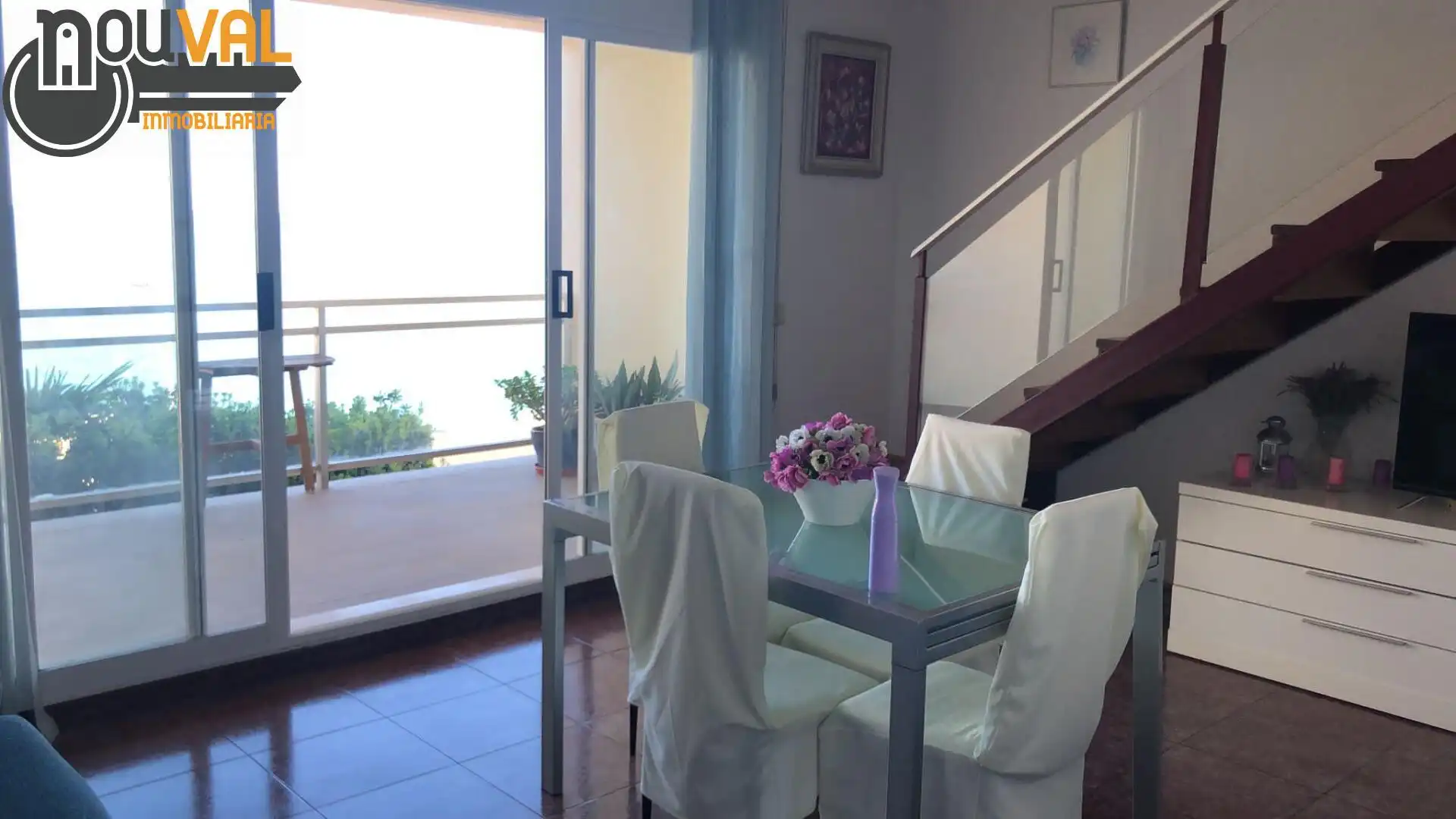 Comedor de Casa adosada de alquiler en Cullera con Terraza, Amueblado y Balcón