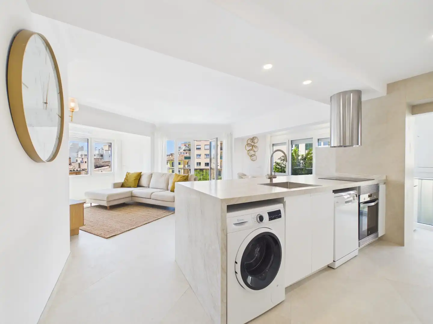 Sala d'estar de Apartament de lloguer en  Palma de Mallorca amb Aire condicionat i Moblat