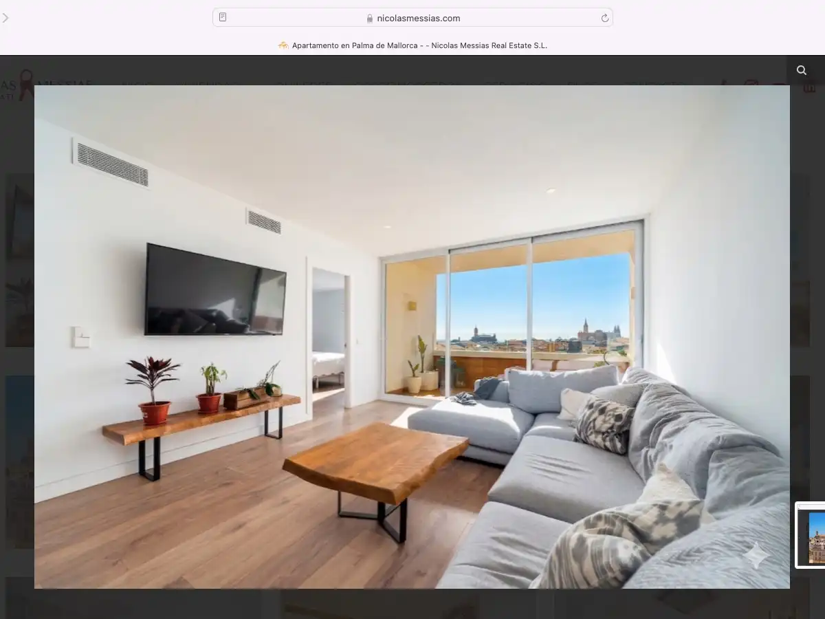 Wohnzimmer von Wohnung zum Verkauf in  Palma de Mallorca mit Klimaanlage und Terrasse