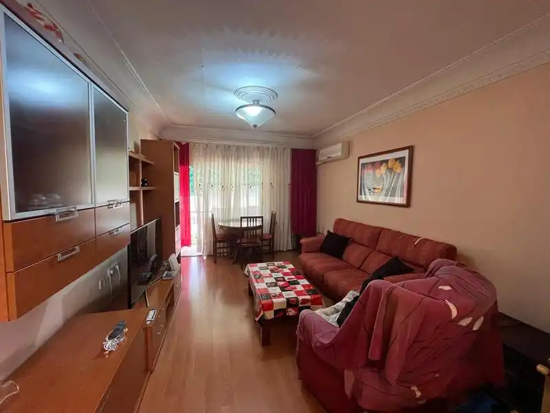 Wohnzimmer von Wohnung zur Miete in Madrid mit Klimaanlage, Terrasse und Möbliert