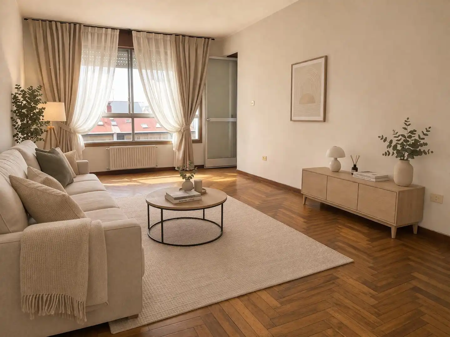 Living room of Flat for sale in Vigo   with Heating, Parquet flooring and Storage room