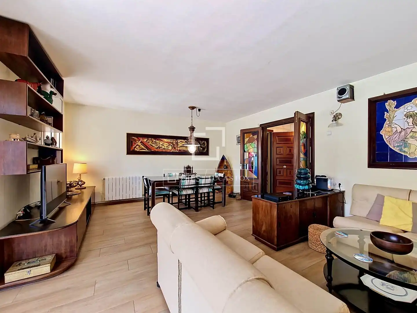 Living room of Flat for sale in Vilanova i la Geltrú  with Air Conditioner, Heating and Terrace