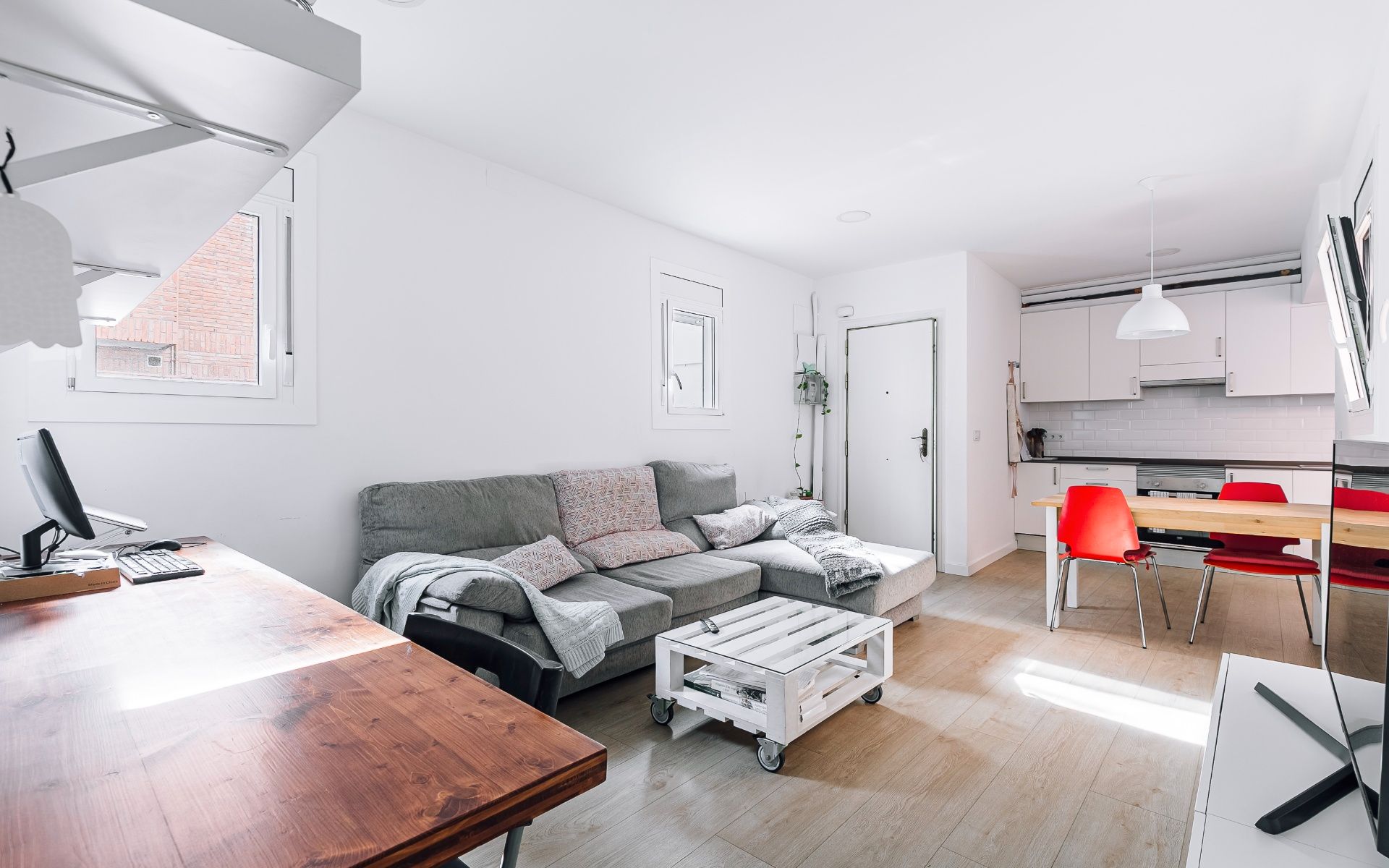 Sala d'estar de Àtic en venda en  Barcelona Capital amb Aire condicionat, Calefacció i Terrassa