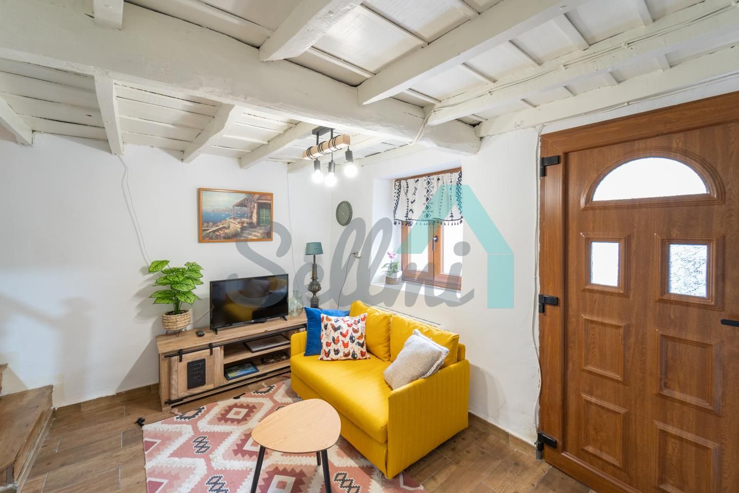 Living room of Single-family semi-detached for sale in Villaviciosa  with Heating, Parquet flooring and Furnished