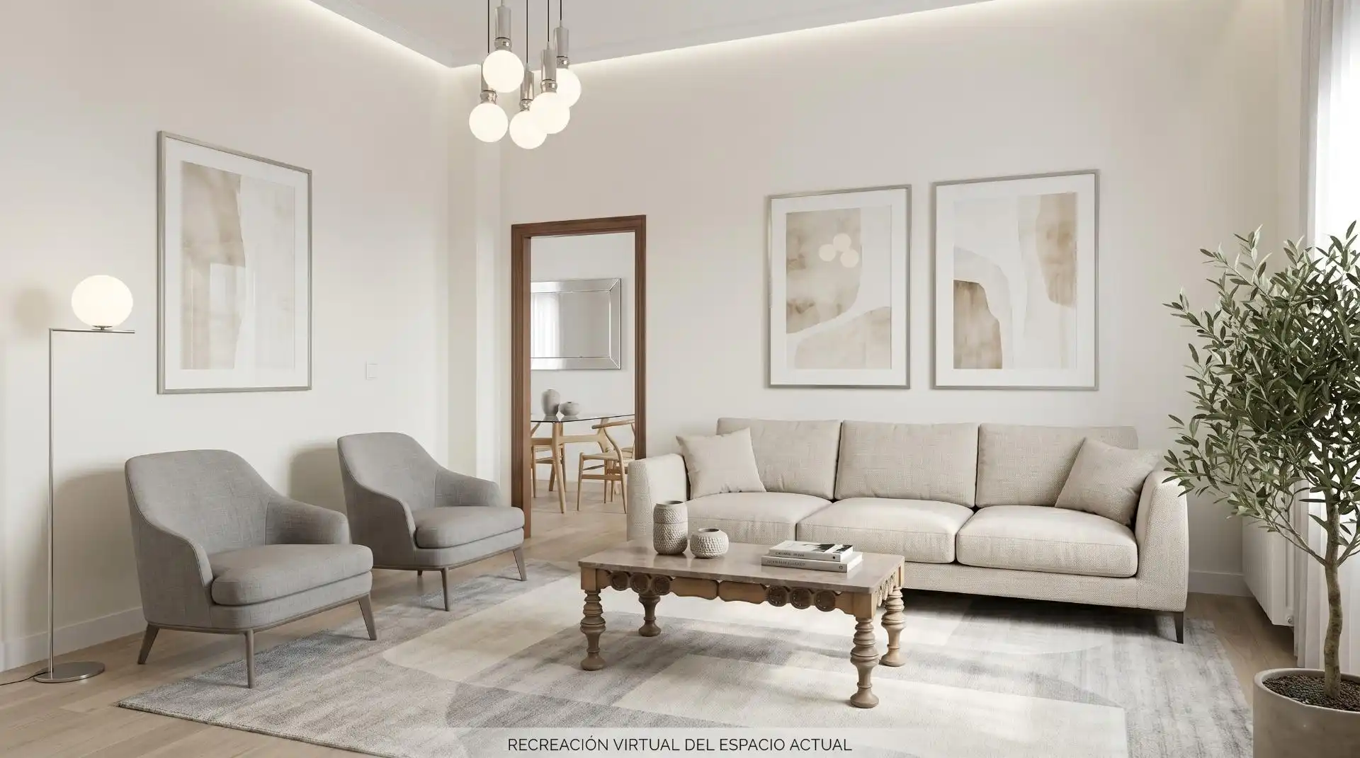 Living room of Houses for sale in Ourense Capital   with Air Conditioner, Heating and Private garden