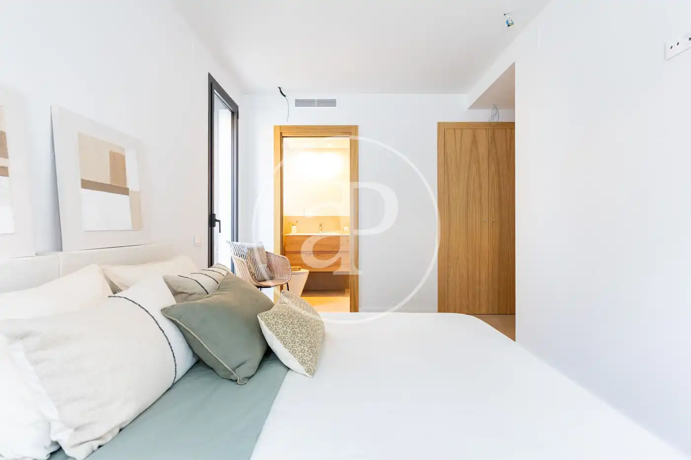 Schlafzimmer von Wohnung zum Verkauf in Sant Cugat del Vallès mit Klimaanlage, Heizung und Privatgarten