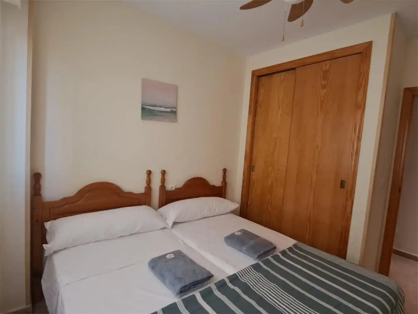 Bedroom of Flat for rent in La Manga del Mar Menor  with Air Conditioner, Private garden and Swimming Pool