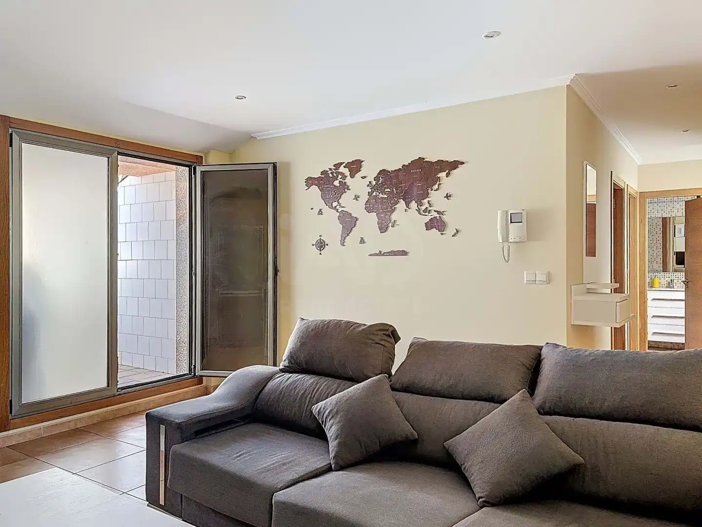 Wohnzimmer von Dachboden zum Verkauf in Moaña mit Heizung und Terrasse