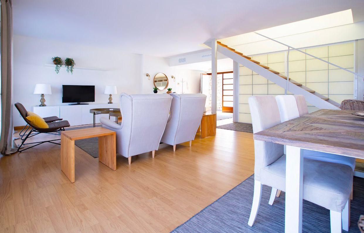 Living room of House or chalet for sale in Santa Eulària des Riu  with Air Conditioner, Private garden and Terrace