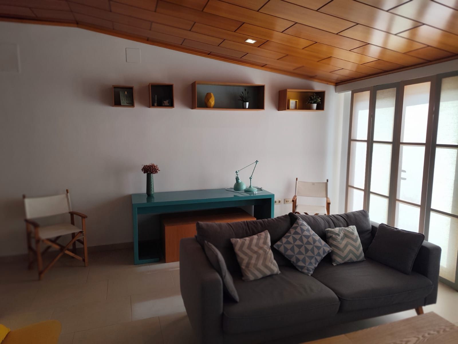 Sala d'estar de Àtic de lloguer en Zafra amb Aire condicionat, Calefacció i Terrassa