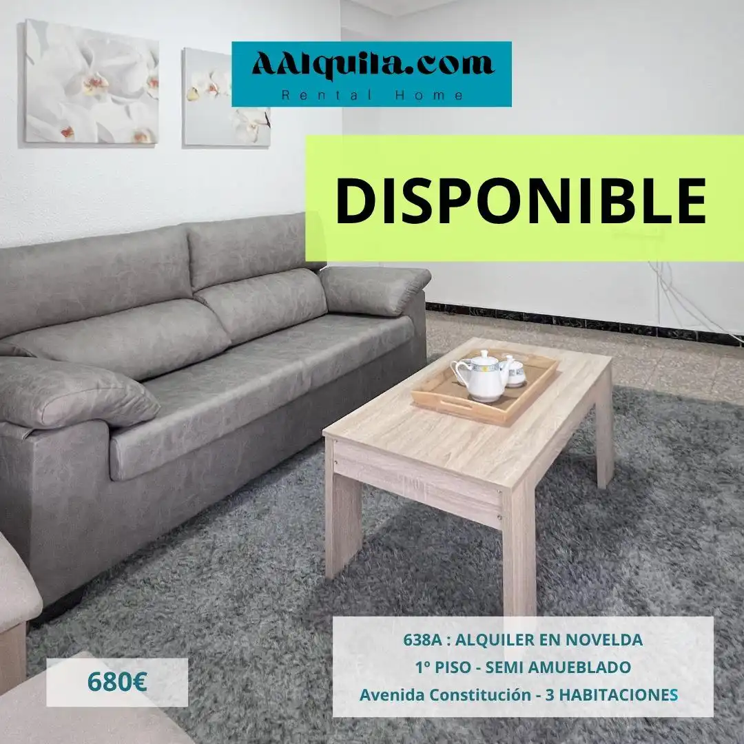 Sala de estar de Piso de alquiler en Novelda, Alicante