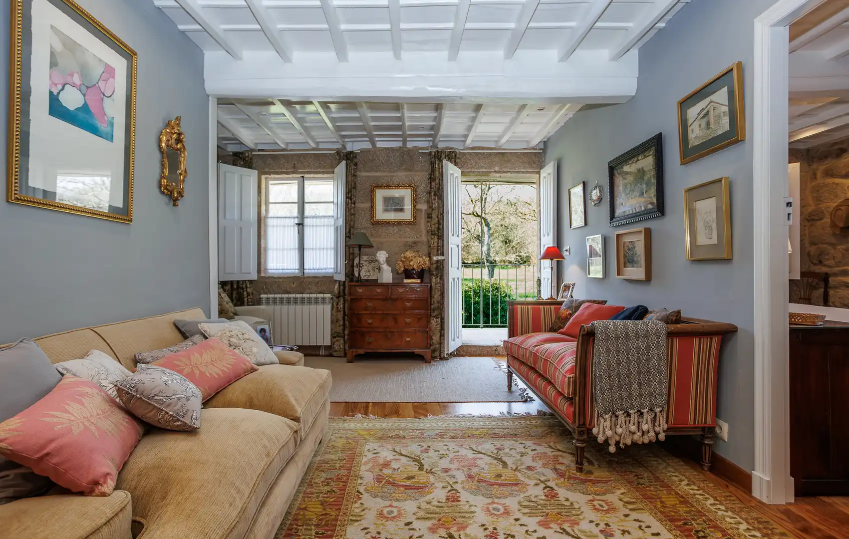 Sala de estar de Finca rústica en venta en Vilar de Barrio con Piscina