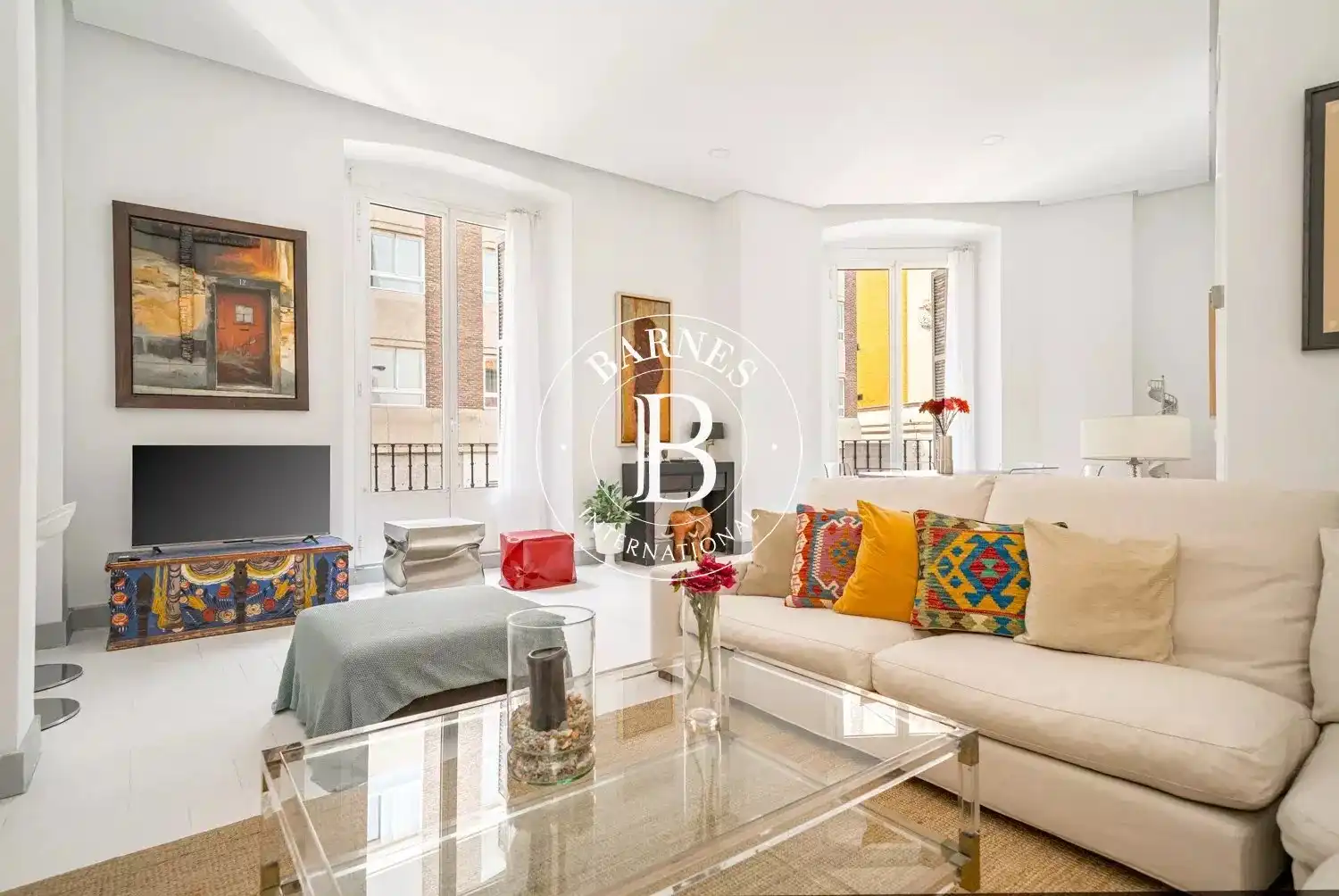 Sala de estar de Piso de alquiler en Madrid con Aire acondicionado, Calefacción y Amueblado