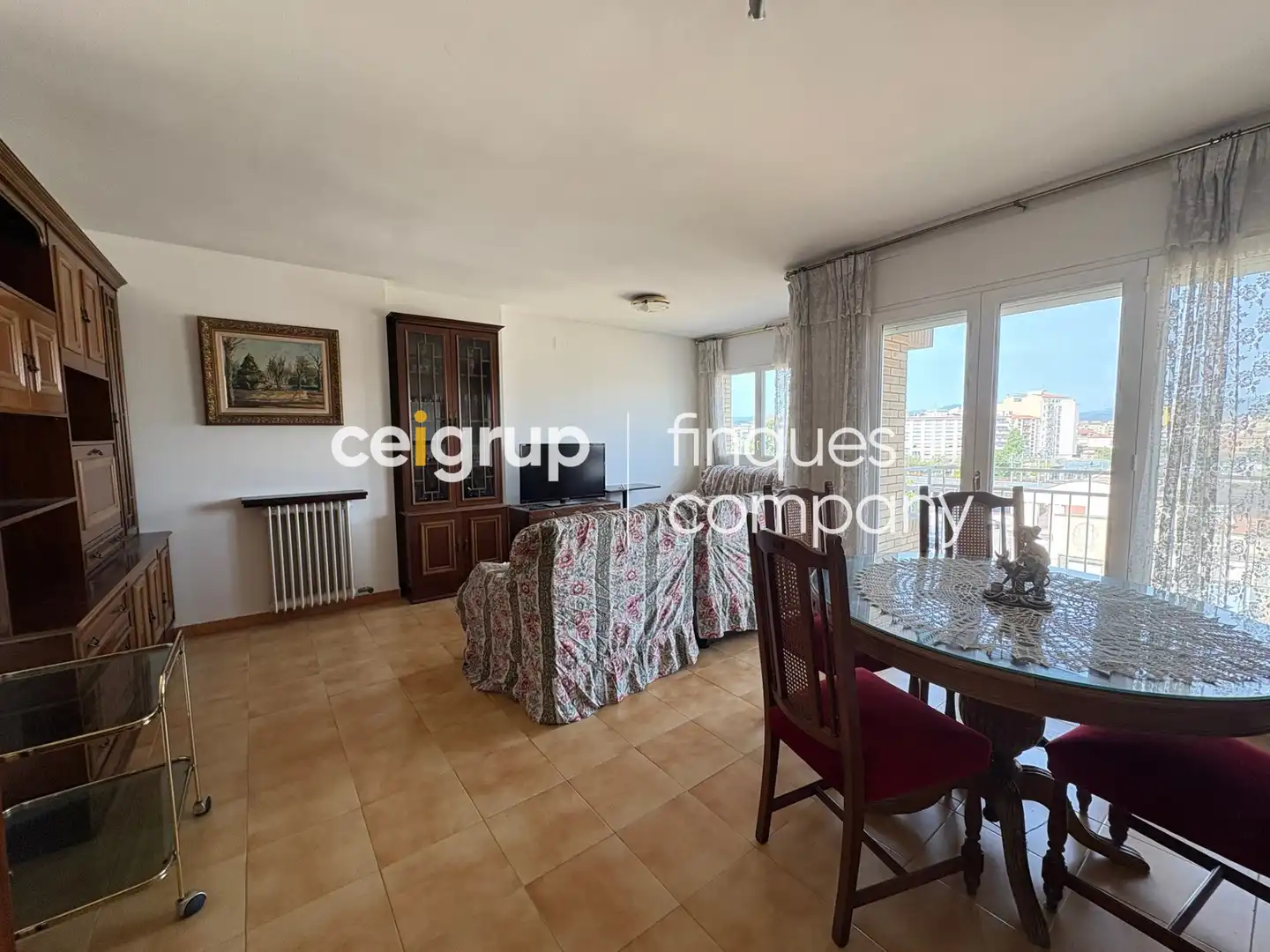 Living room of Flat for rent in Girona  with Heating and Furnished