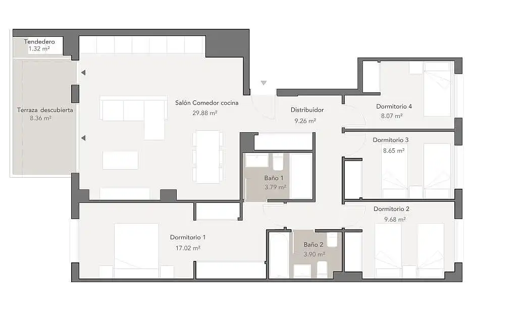 Appartement compact avec ascenseur à vendre à Cruz de Humilladero, imagen 12