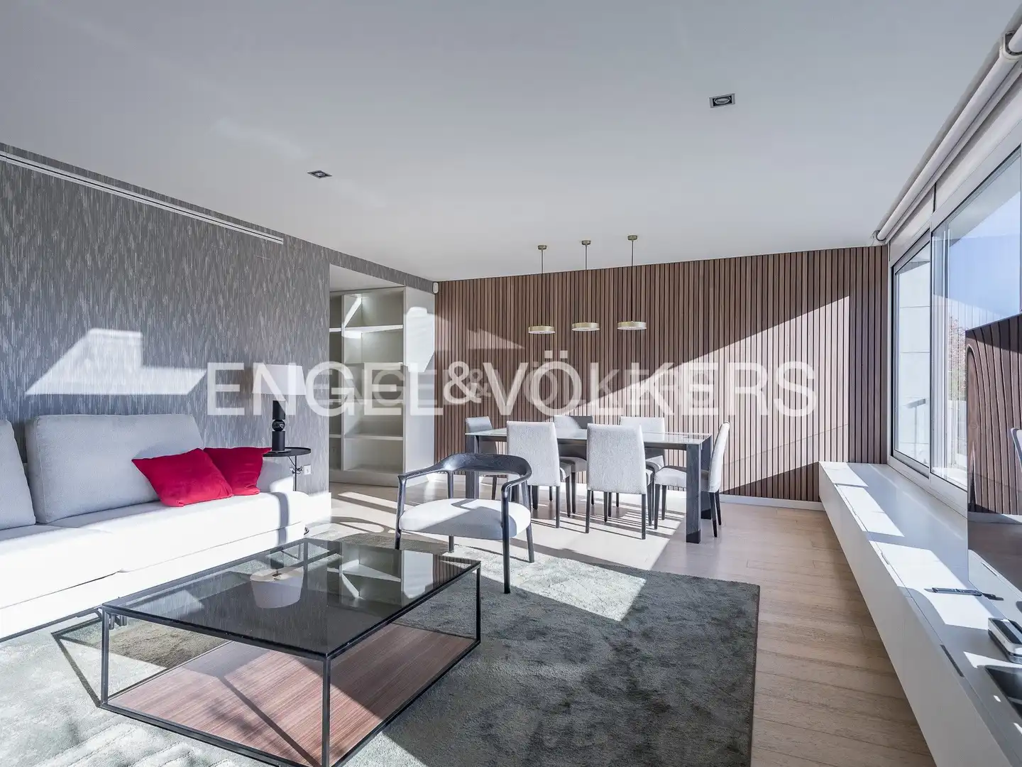 Living room of Flat for rent in Barcelona  with Air Conditioner, Heating and Parquet flooring