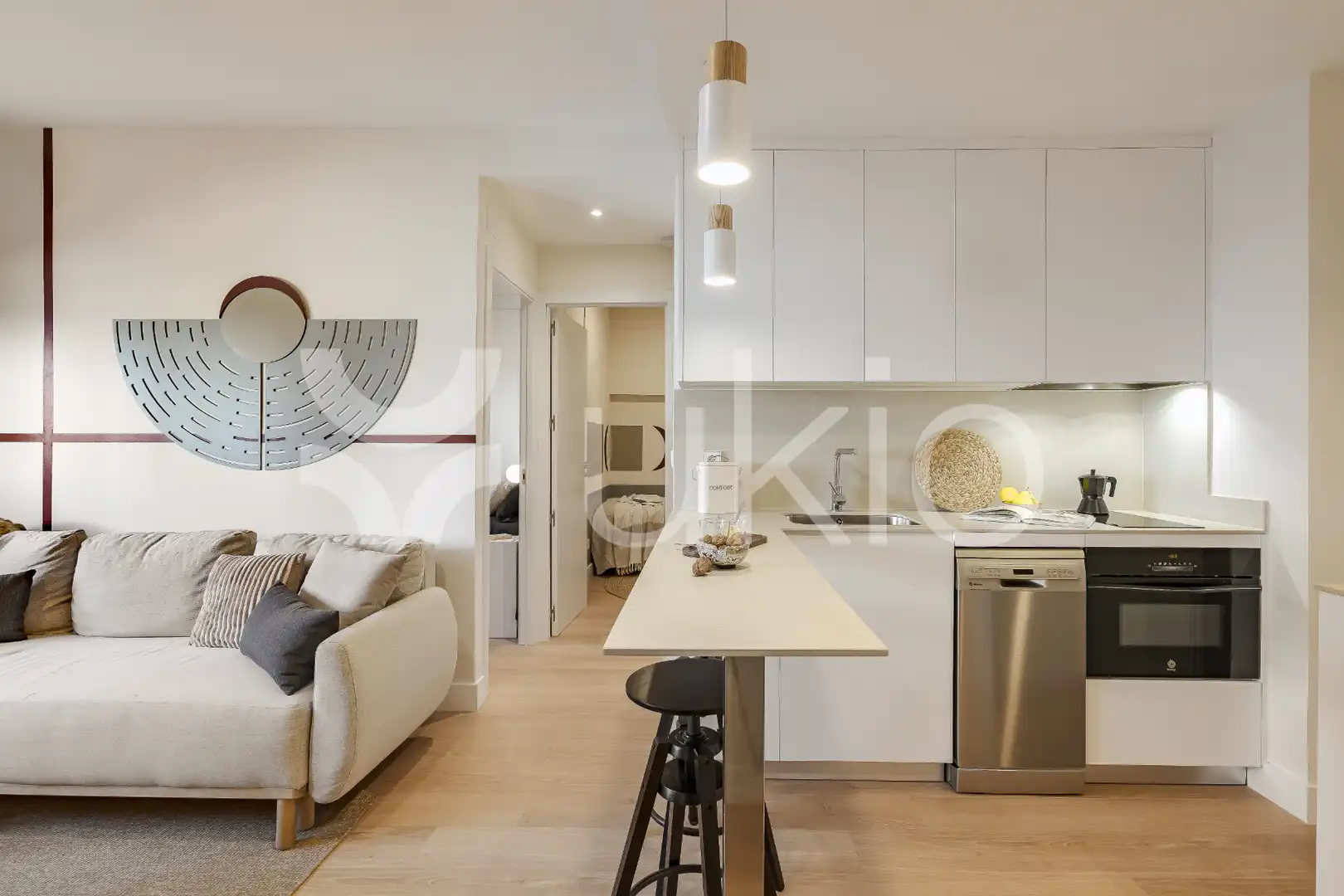 Wohnzimmer von Wohnungen zur Miete in Madrid mit Klimaanlage, Heizung und Möbliert