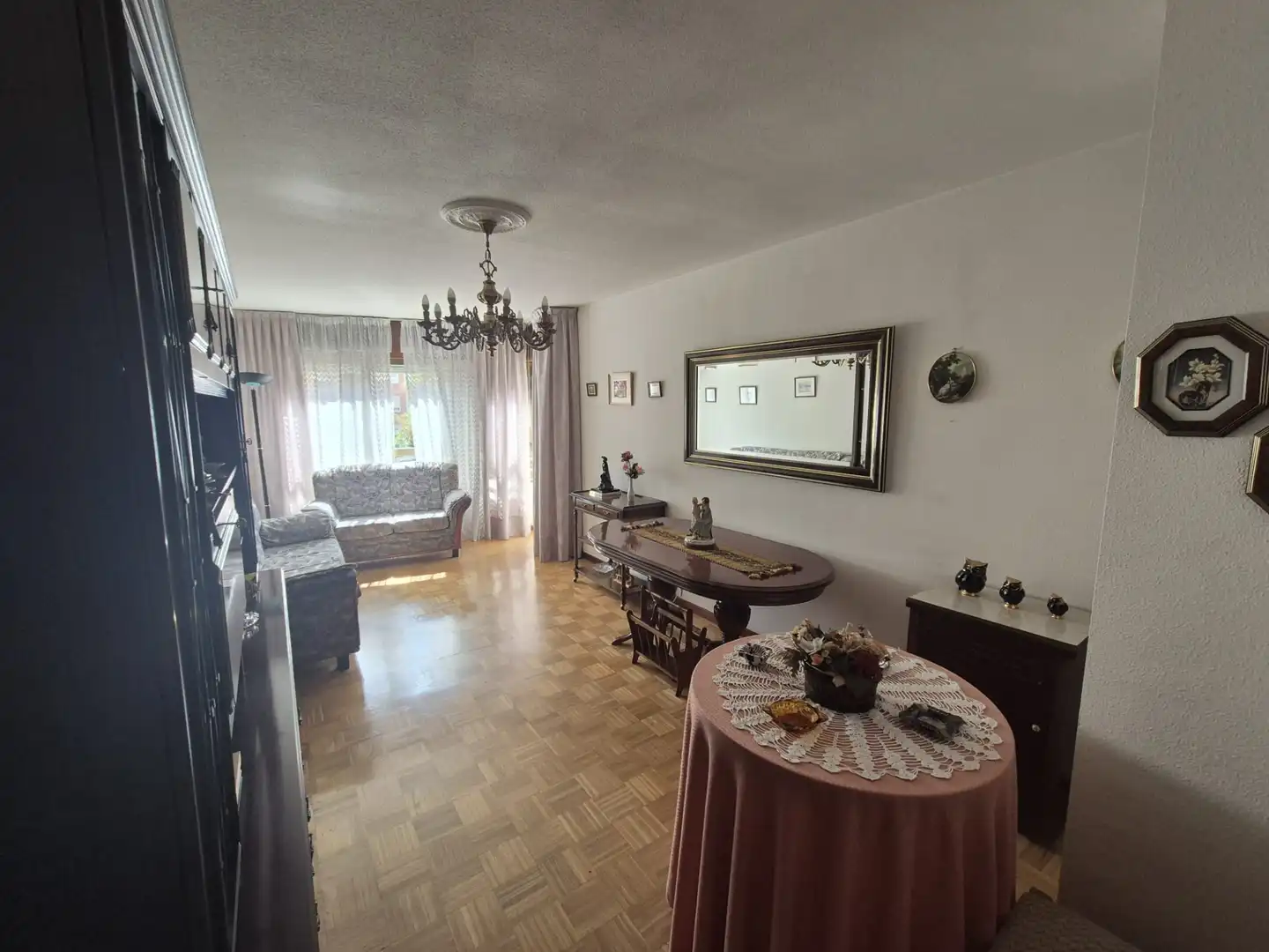 Wohnzimmer von Wohnung zum Verkauf in Palencia mit Heizung, Parkett und Terrasse