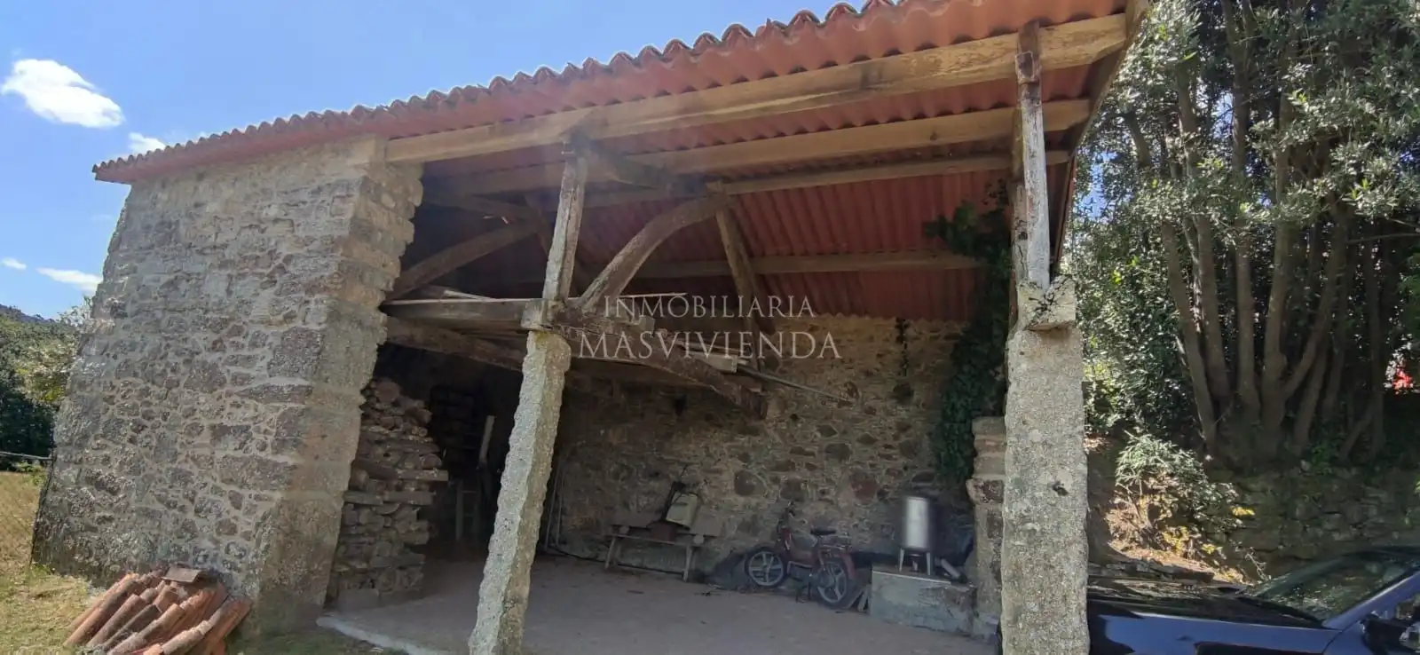 Vista exterior de Casa o xalet en venda en Moraña amb Calefacció i Jardí privat