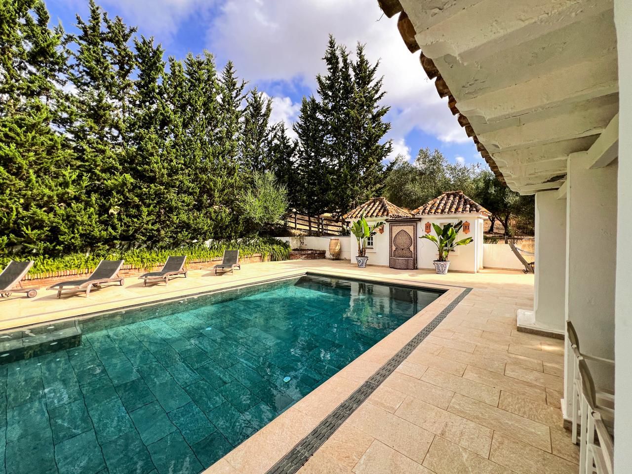 Piscina de Finca rústica en venta en San Martín del Tesorillo con Aire acondicionado, Calefacción y Terraza