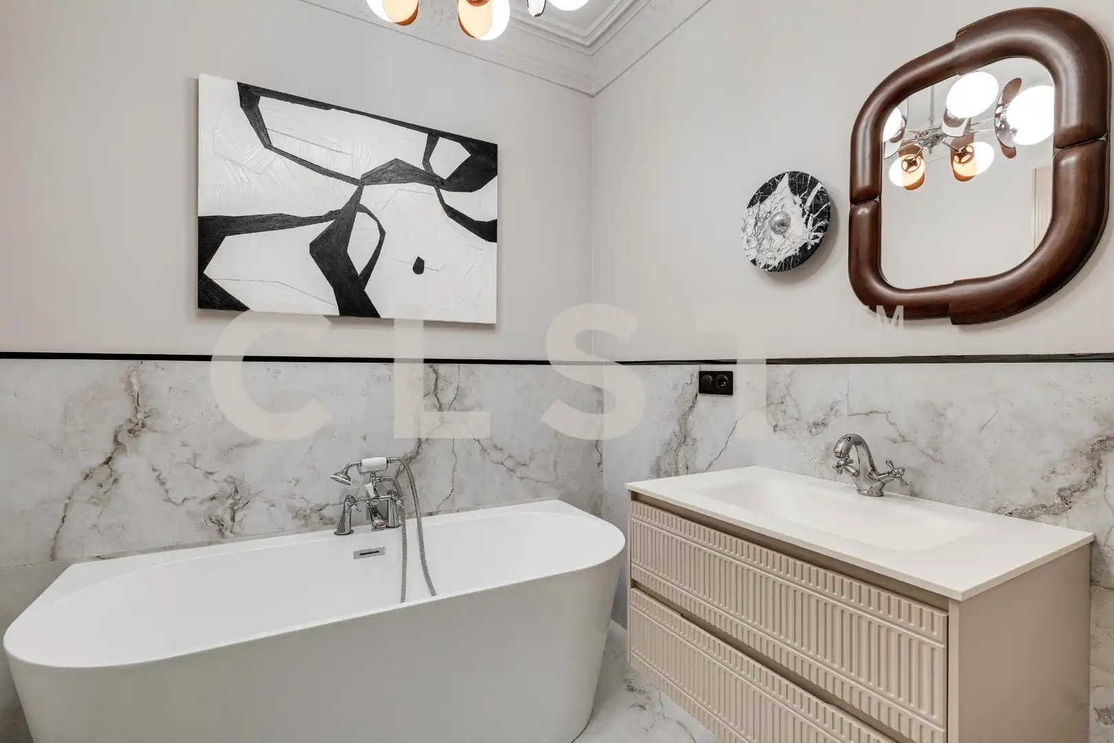 Badezimmer von Wohnungen zum Verkauf in Barcelona mit Klimaanlage, Heizung und Parkett