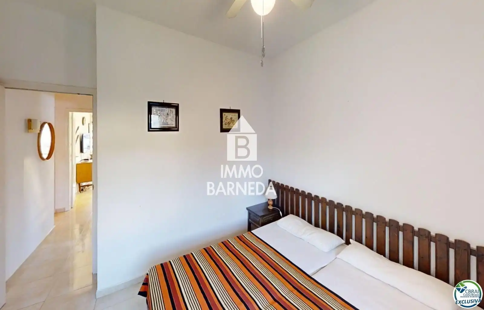 Bedroom of Flat for sale in Roses  with Heating, Terrace and Swimming Pool