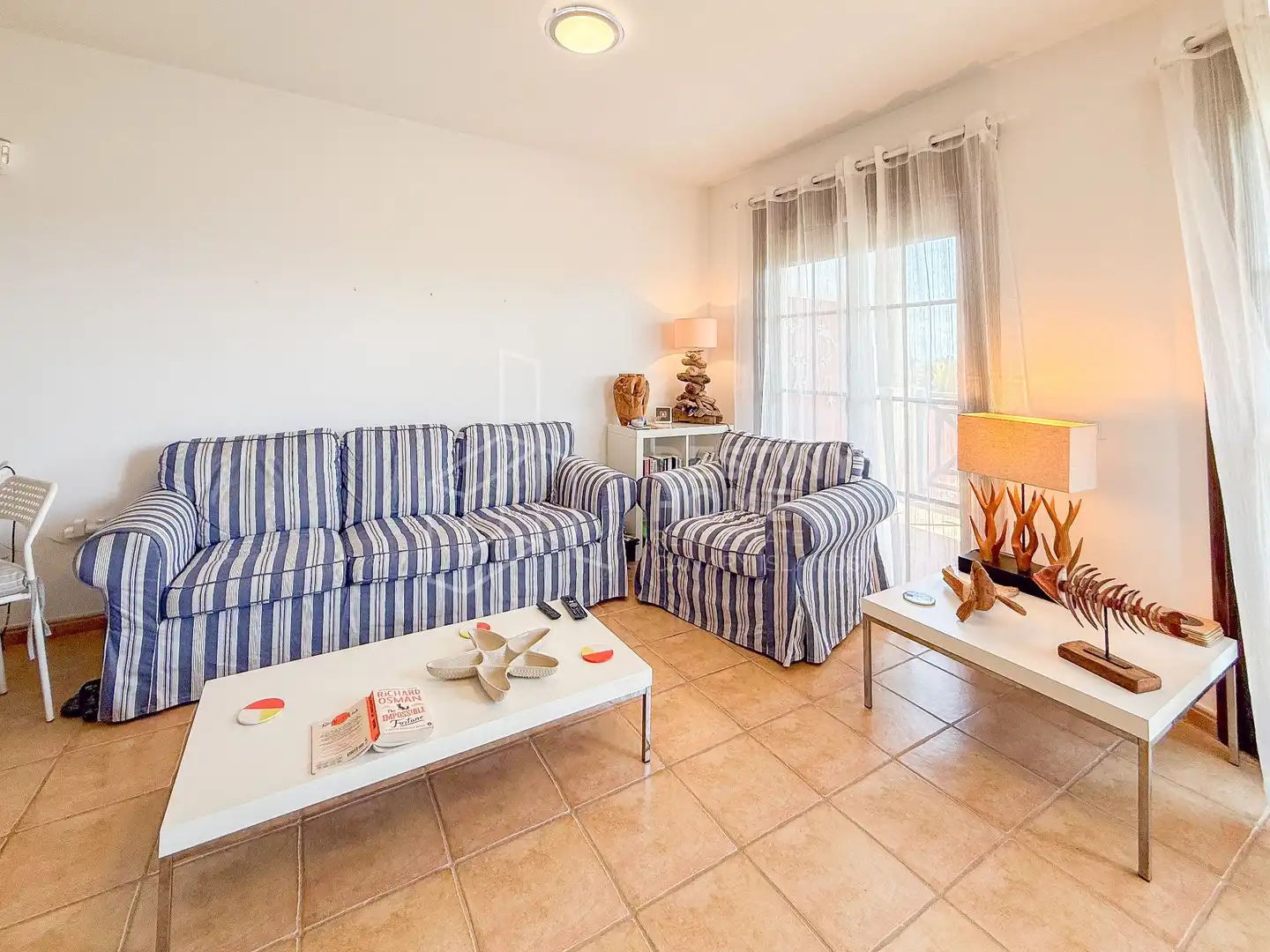Living room of Apartments for sale in La Oliva  with Private garden, Terrace and Furnished
