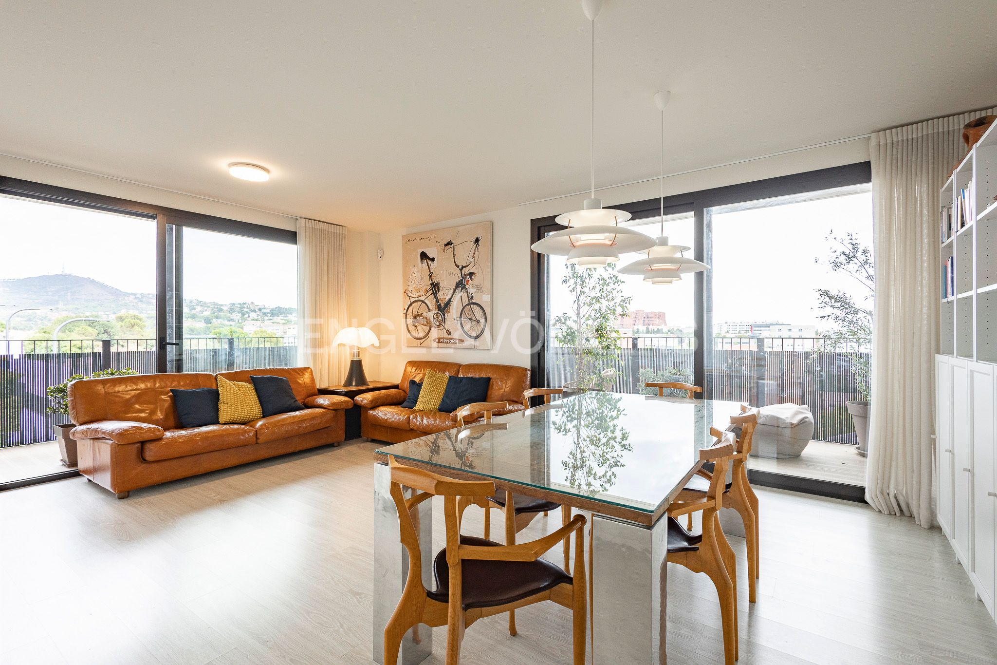 Sala d'estar de Apartament de lloguer en Sant Just Desvern amb Aire condicionat, Calefacció i Terrassa