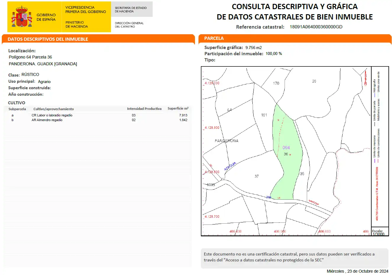Rustikales Grundstück zum Verkauf in poligono 64 parcela 36, imagen 4