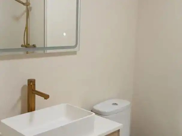 Badezimmer von Wohnung zur Miete in Forcarei mit Parkett, Möbliert und Ofen