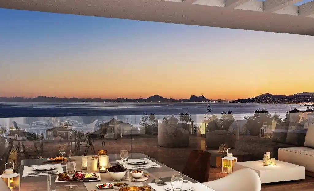 Terraza de Apartamento de alquiler en Estepona con Aire acondicionado, Calefacción y Terraza